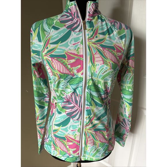 Sigrid Olsen Women's Golf Tennis Full Zip Tropical UPF 50 Jacket - Picture 1 of 12